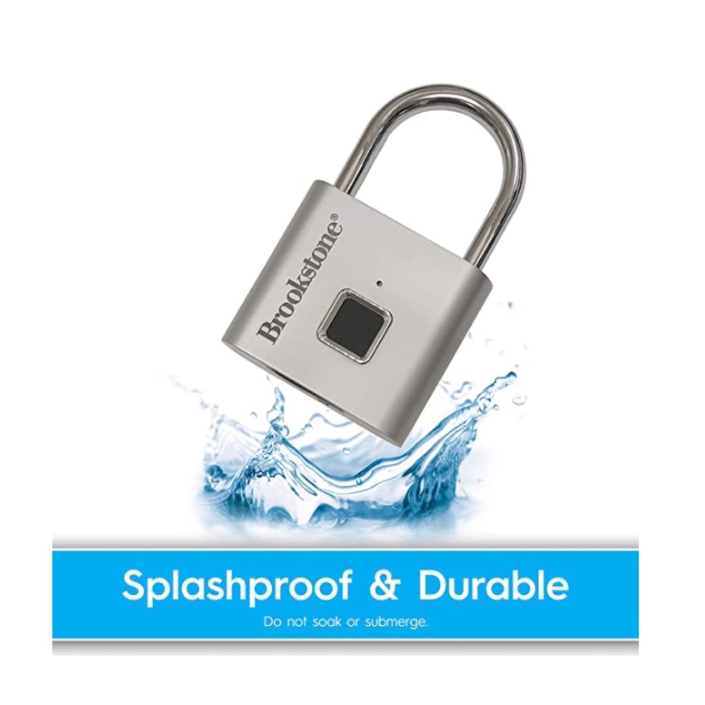 NIB BROOKSTONE Keyless Fingerprint Lock - Picture 3 of 11